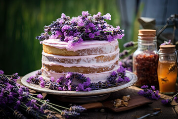 lavender pancakes with lavender