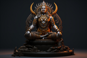 Divine Reflections: Sacred 3D Rendered Siva Linga