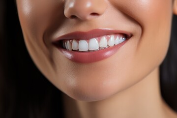 Perfect White Teeth Smile Close Up - AI Generated