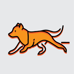 Fototapeta premium cute dog illustrator draw in line, vector, editable 