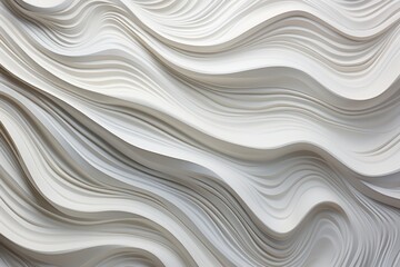 Abstract 3d gypsum plaster stucco background with flowing waves. Elegant modern concept