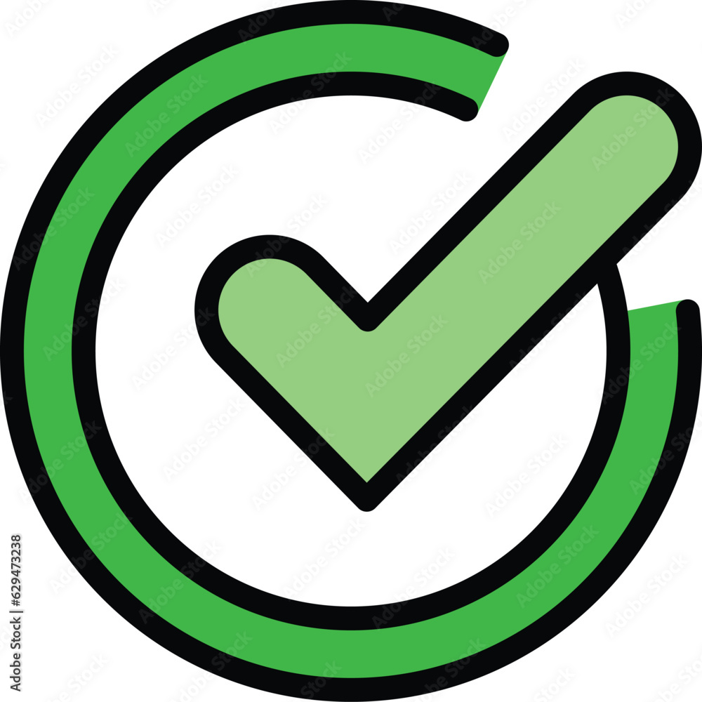 Poster approved document icon outline vector. web registration. user online color flat