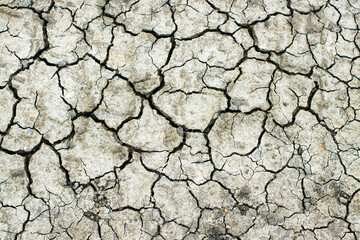 Dry cracked earth texture. Drought. Soil erosion. Abstract background. Global Warming. Climate Change. Crack soil in the dry season. Dry and broken soil background. Bad environment concept