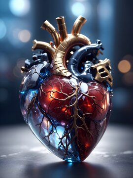 anatomic human heart render