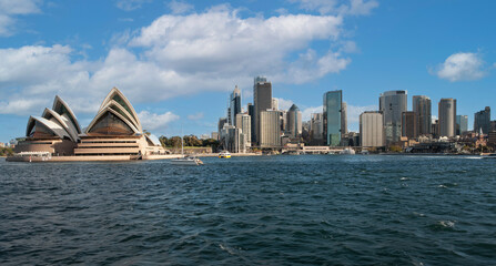 Skyline and Opera House city of Sydney Australia. 