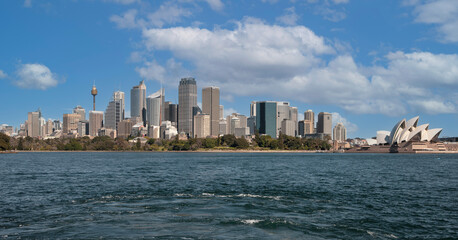 Skyline and Opera House city of Sydney Australia. 