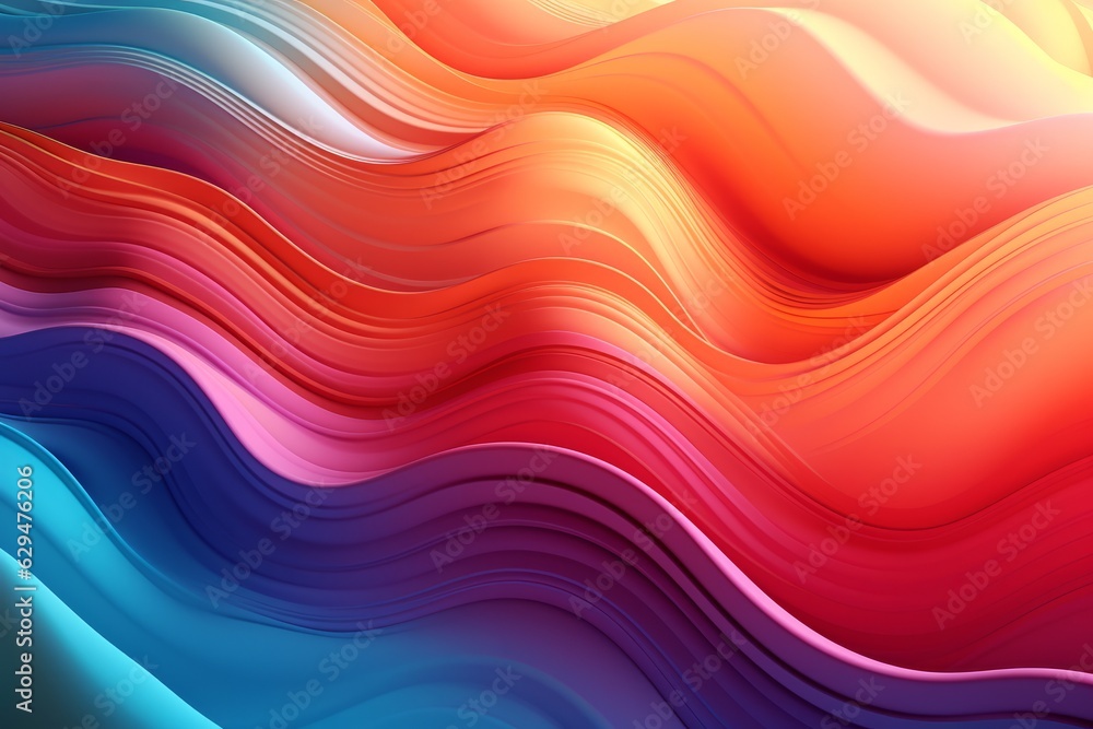 Poster abstract colorful line abstract backgrounds with vibrant hues and dynamic patterns, copy space, gene
