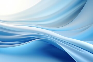 Fototapeta premium Abstract Winter Wonderland: White and Blue Gradient Background with Elegant Swirls, Generative AI