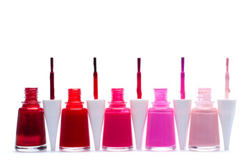 Nail polishes that ladies use a lot in beauty and care. This work can be used for brochures, magazines, promotional and web pages, wall decoration for office, etc.