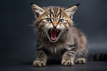 Fototapeta na wymiar aggressive cat 