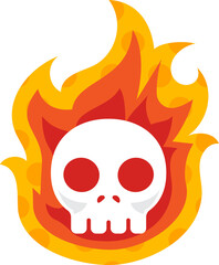 Halloween Fire skull head