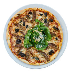 pizza with mushrooms