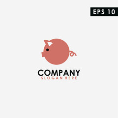 Pig Logo Design. Pig Logo Template. Modern Design. Flat Logo. Vector Illustration