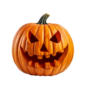 Traditional halloween carved pumpkin jack-o-lantern face