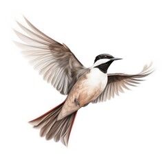 Obraz premium Bridled tern bird isolated on white. Generative AI