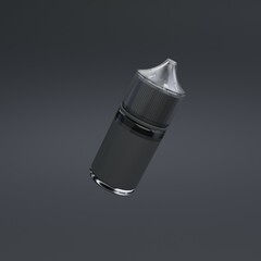 Black E-liquid bottle 3d render