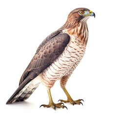Coopers hawk bird isolated on white. Generative AI