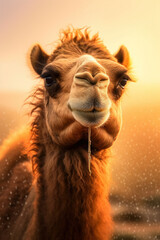 Obraz premium Camel, Wildlife Photography, Generative AI