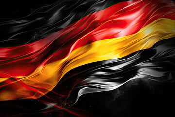 Fototapeta premium Germany Flag Waving on a Windy Day