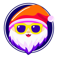 cute santa, cheerful old man in a new year costume with a thick beard, bright illustrations for a festive Christmas design, festive santa 