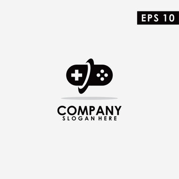 Console Logo Design. Console Logo Template. Modern Design. Flat Logo. Gamer. Vector Illustration