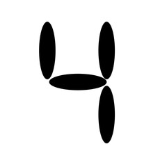 LED black isolated on white vector