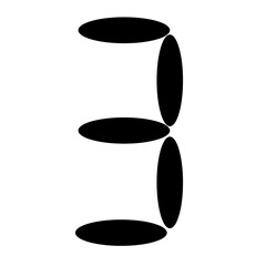 black and white number font alphabet