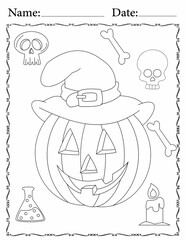 Funny Halloween coloring pages for kids and adults