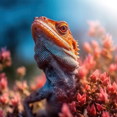 Obraz premium Lizard, Wildlife Photography, Generative AI