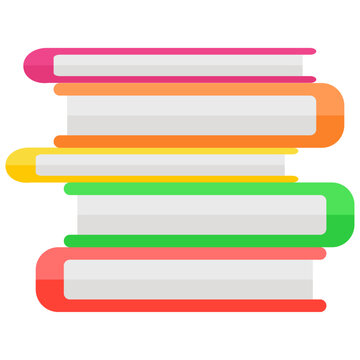 Stack of books. Vector flat illustration