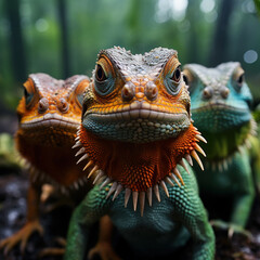 Fototapeta premium Lizard, Wildlife Photography, Generative AI
