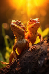 Obraz premium Lizard, Wildlife Photography, Generative AI