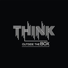 think outside the box lettering typography clothes graphic print t shirt    