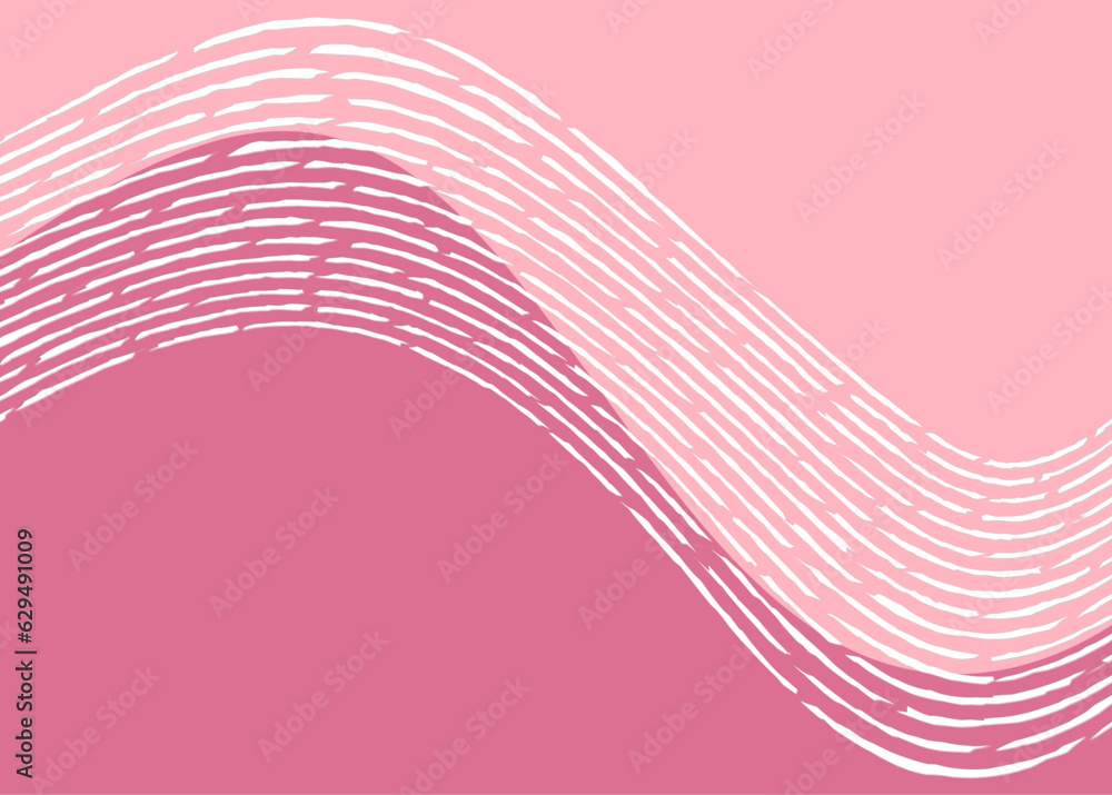 Poster minimalist background with curved sketchy lines pattern