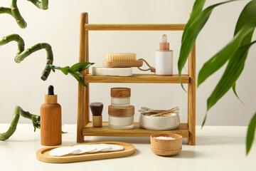 Self care concept, bamboo accessories for self care