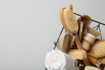 Self care concept, bamboo accessories for self care