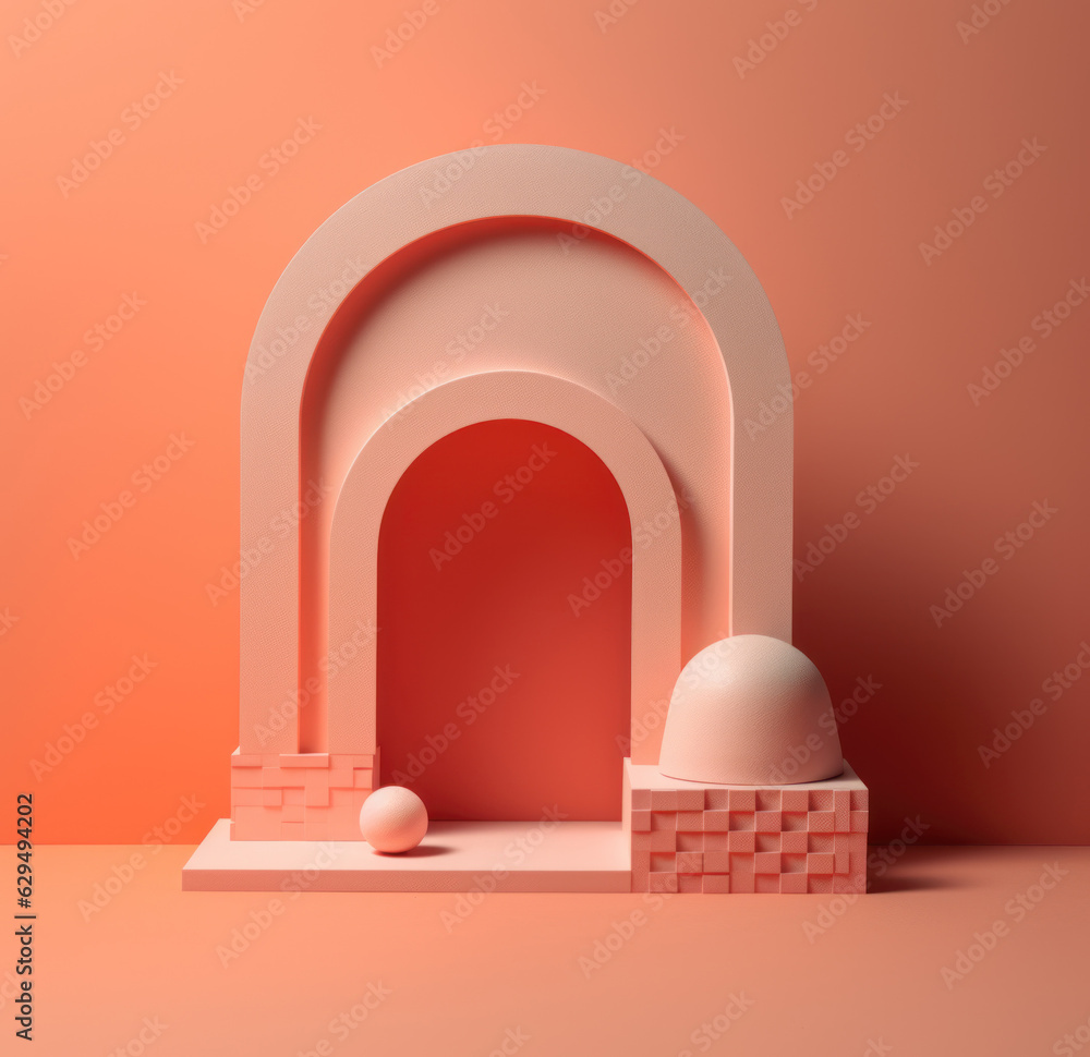 Poster geometric 3d shapes background for presentation
