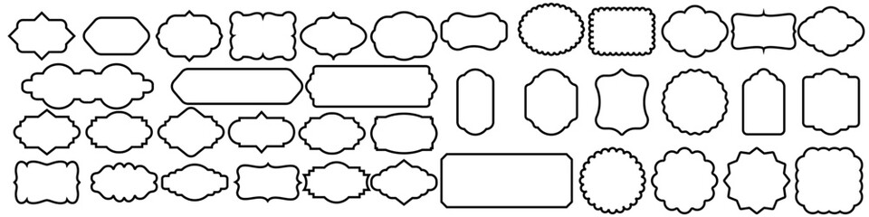 Tag vector icon set. label illustration sign collection. tally symbol.