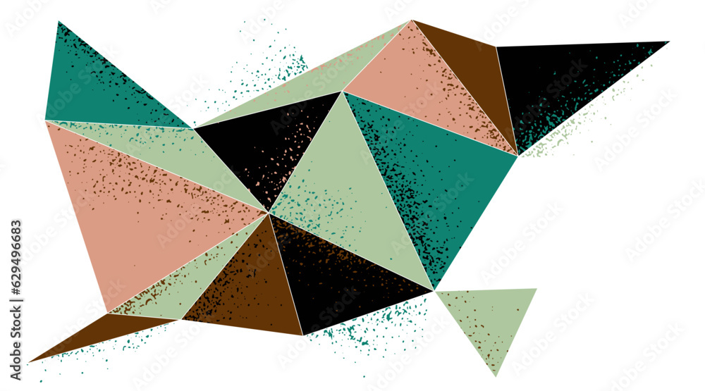 Poster abstract vector background low poly triangles style, polygonal geometric wallpaper dynamic art, arti