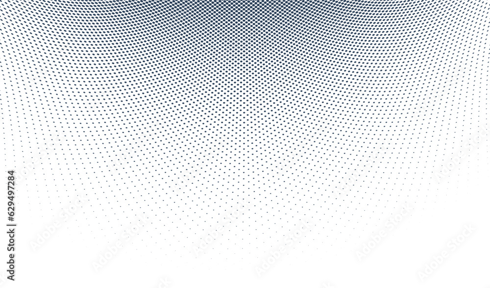 Poster grey dots in 3d perspective vector abstract background, dotted pattern cool design, wave stream of s