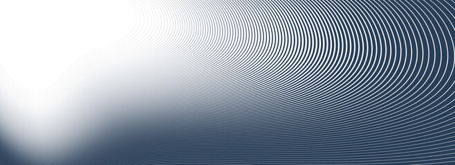 Linear abstract background, single color black vector design 3D lines in perspective, curve and wave lines in motion, smooth and soft backdrop.