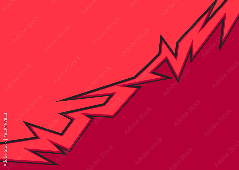 Poster two side background separated with spike line pattern