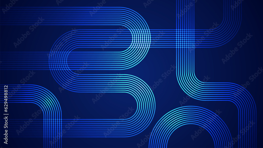 Aufkleber dark blue abstract background with serpentine style lines as the main component.