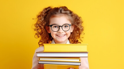 School girl with yellow background.




Generative AI