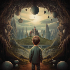 the person in the space