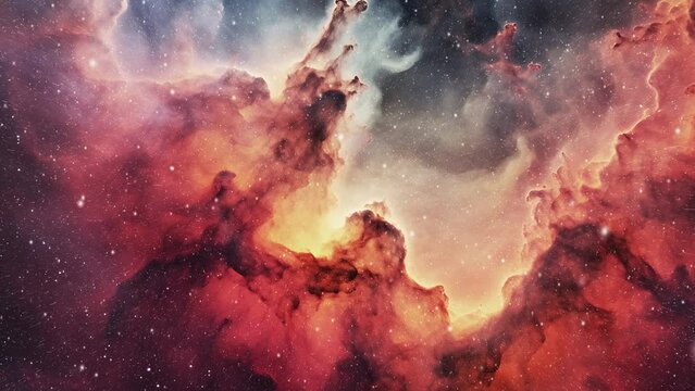Pillars of cosmic dust in boundless space.