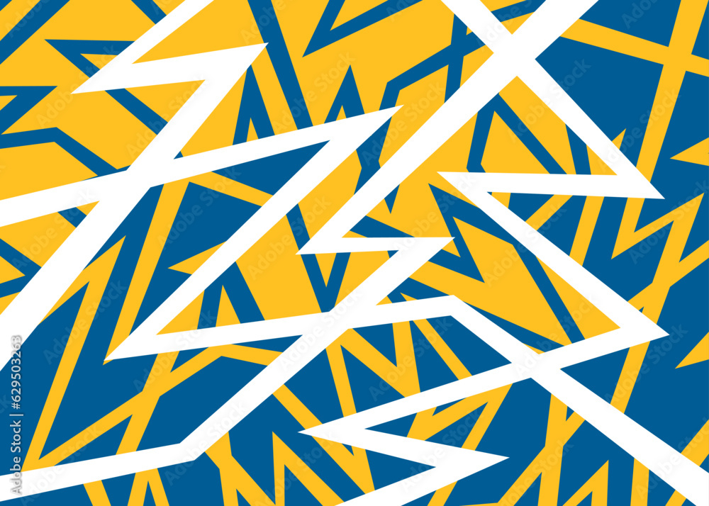 Poster abstract background with seamless rough geometric lines pattern