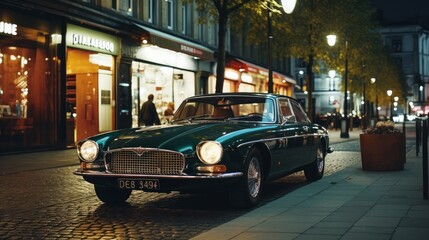 Vintage car, street photography, cinematic shot - Powered by Adobe