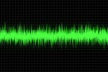 Sound wave or graph on a device or detector. graph grid There is a sound wave line or gauge to detect something. For as a Background or wallpaper. 3D Rendering