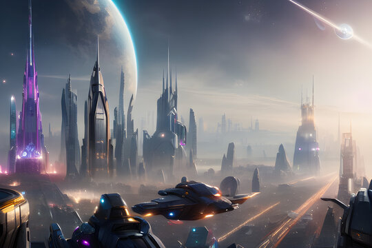 Future city. Generative AI
